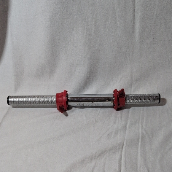 Red and Silver Adjustable Dumbbell Bar - Picture 1 of 4